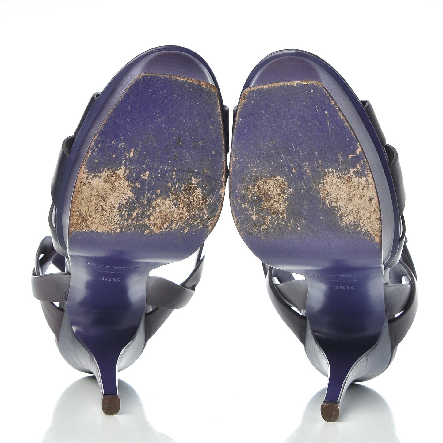 Calfskin Tribute 105 Platform Sandals 36.5 Purple