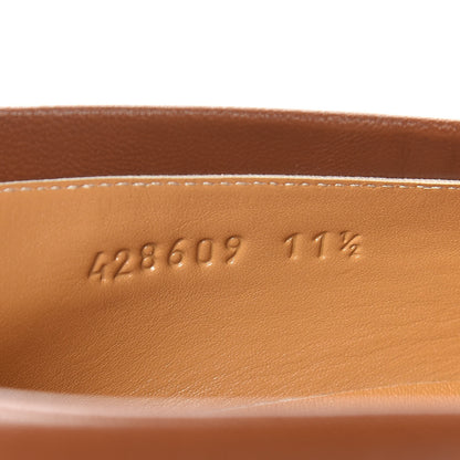 Gucci Goatskin Web Mens GG Loafers 11.5 Cuir 9 of 10