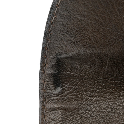 Gucci Ostrich Medium New Bamboo Top Handle Bag Dark Brown 12 of 14