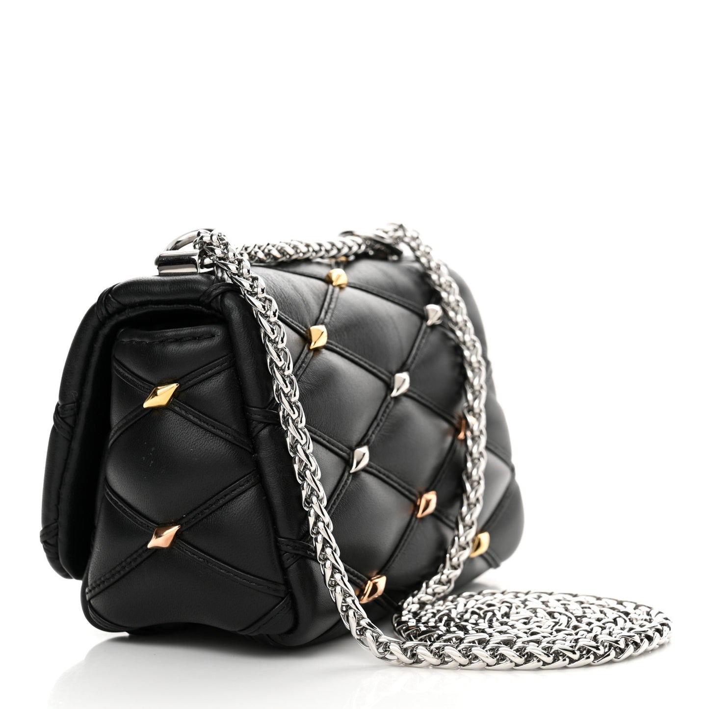 Lambskin Malletage Studs Pico GO-14 Black