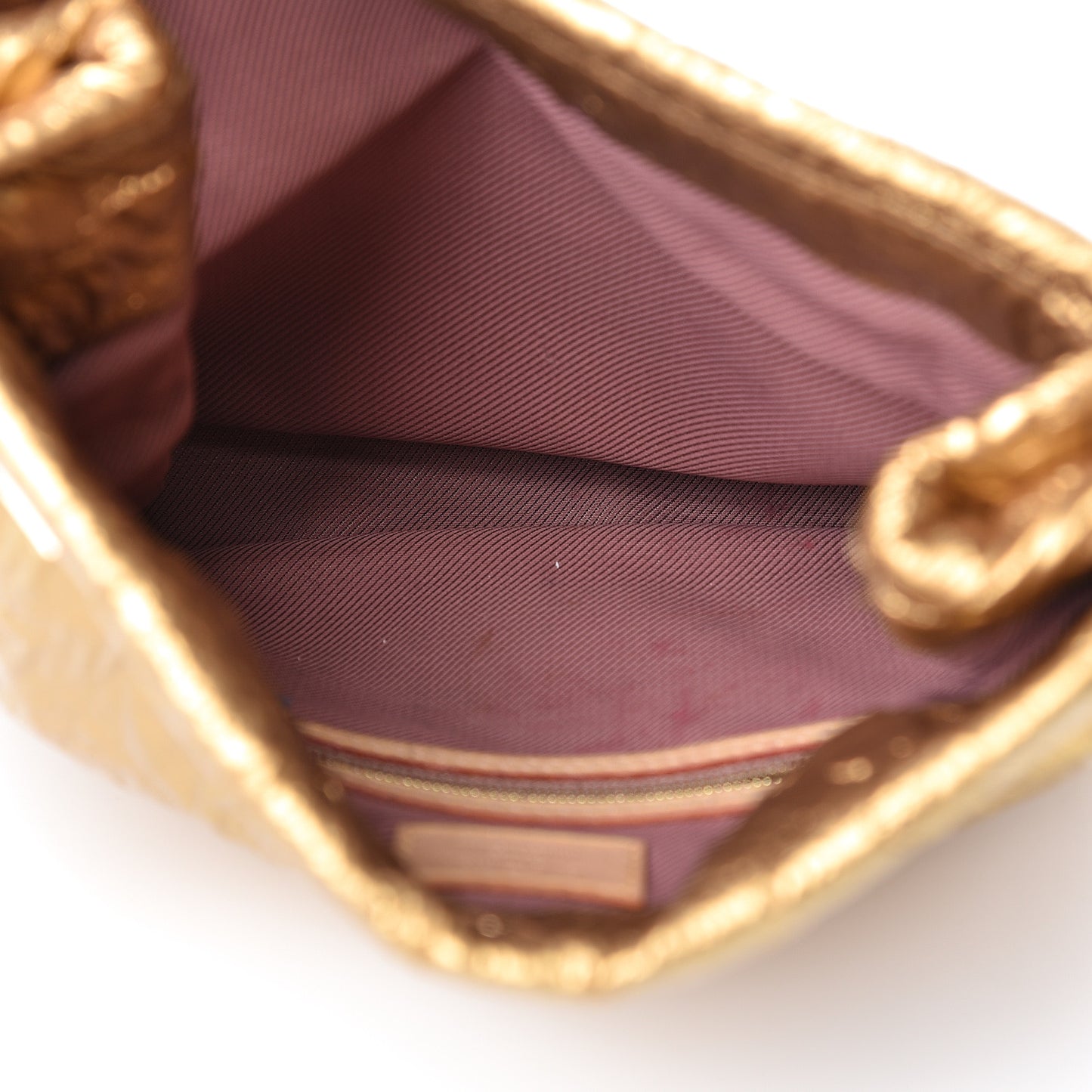 Jacquard Quilted Monogram Limelight Clutch PM Gold