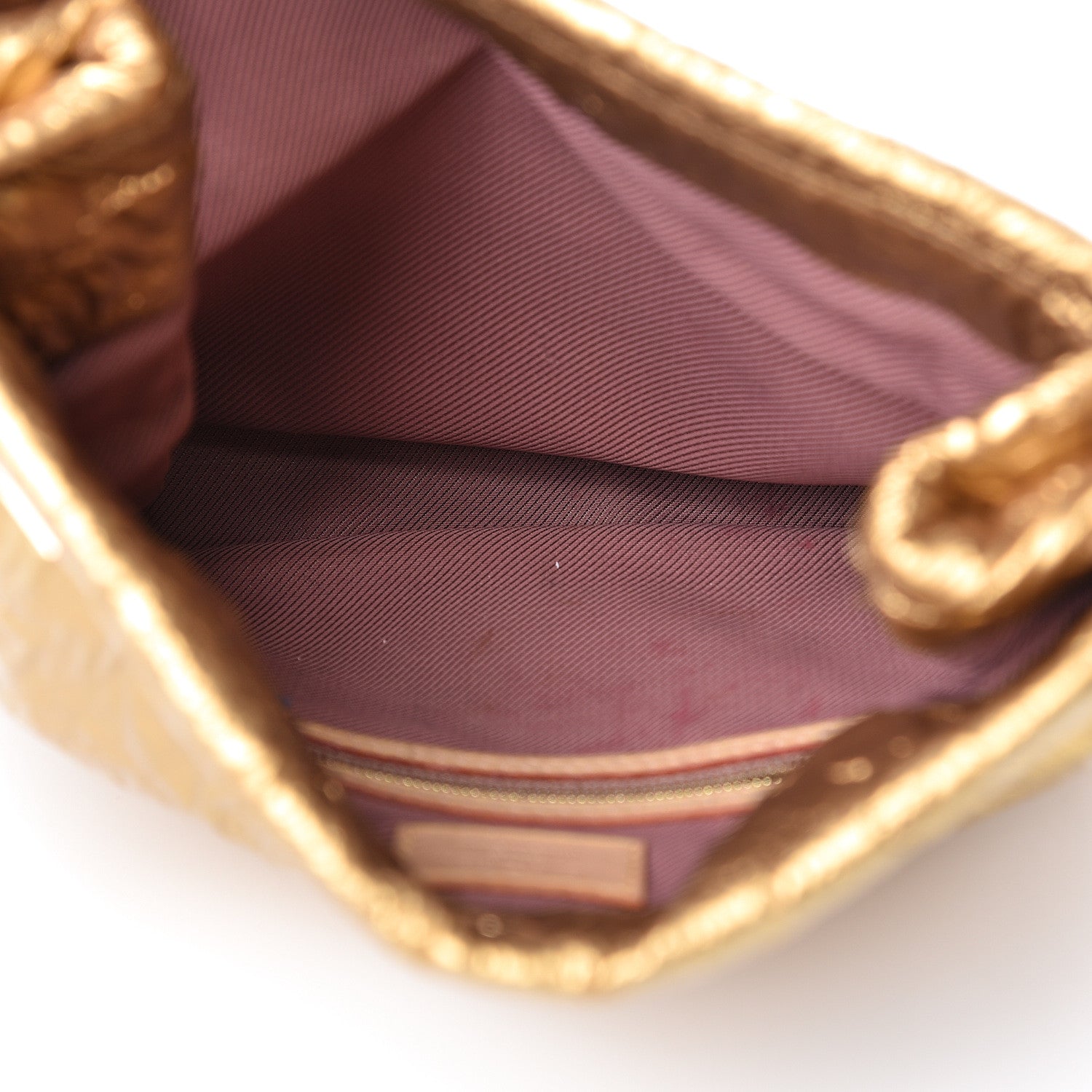 Louis Vuitton Jacquard Quilted Monogram Limelight Clutch PM Gold 5 of 8