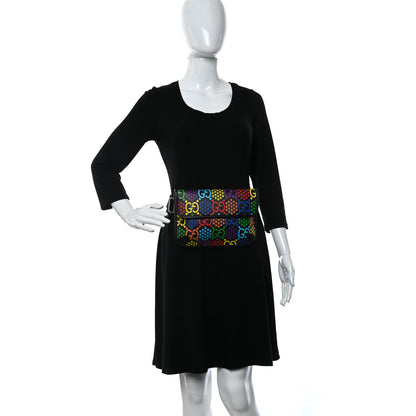 Gucci GG Supreme Monogram Psychedelic Slim Belt Bag Black 3 of 13