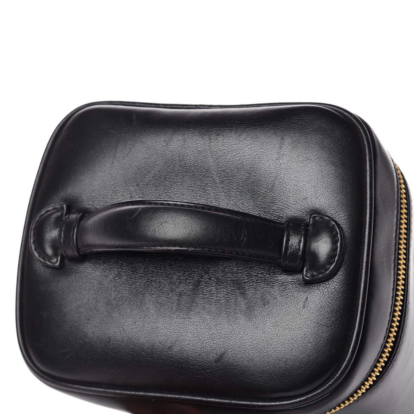 Lambskin Vanity Cosmetic Case Black
