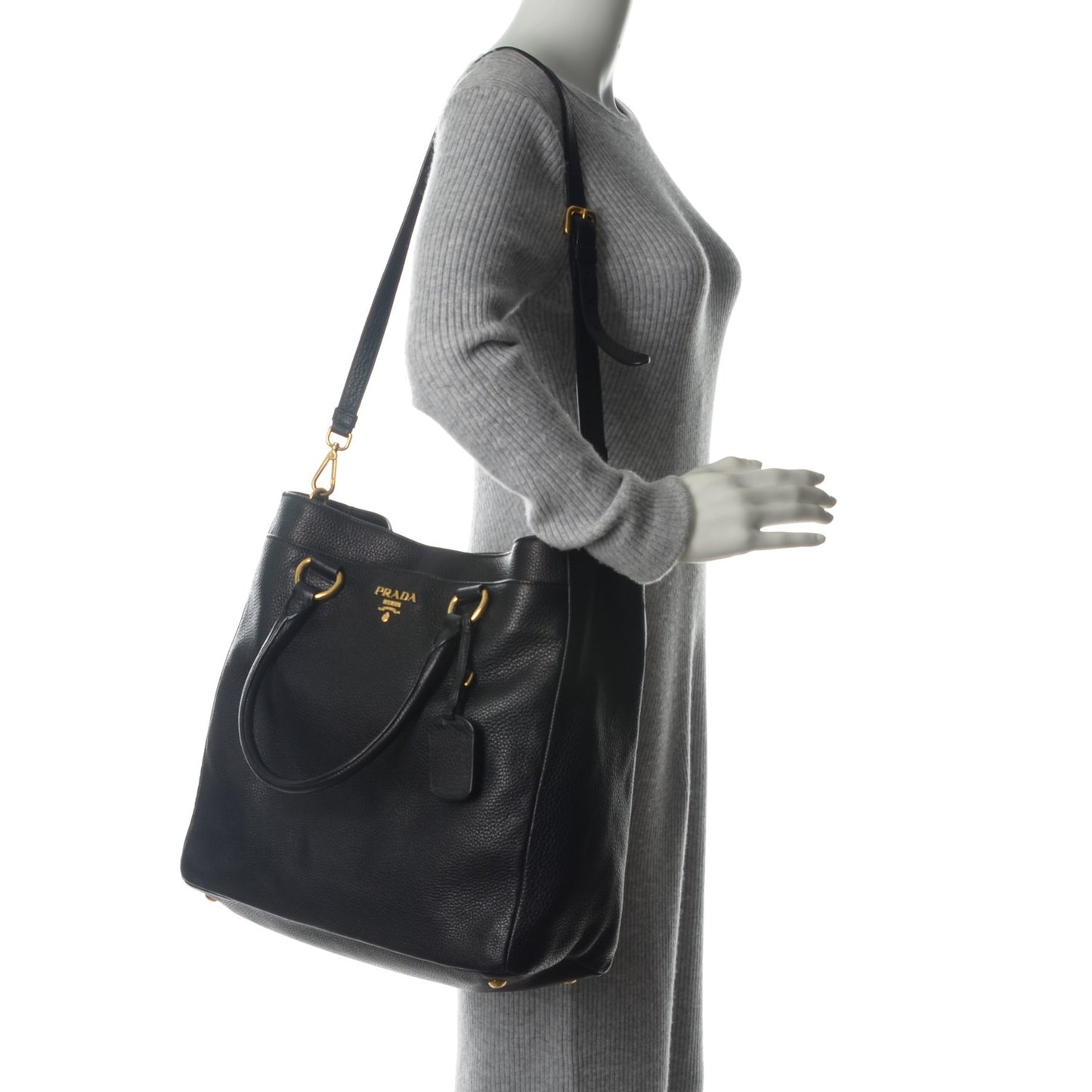 Vitello Daino Tote Nero Black