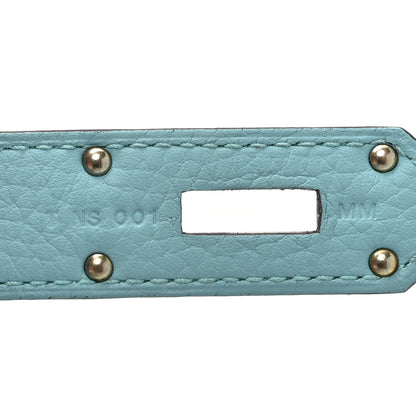 Hermes Taurillon Clemence Jypsiere 34 Bleu Atoll 7 of 14