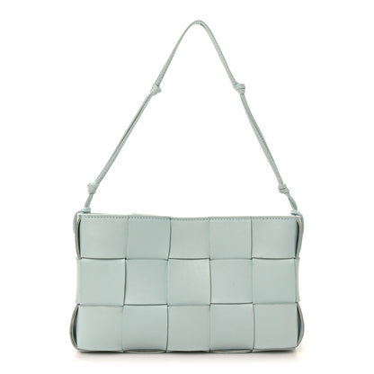 Bottega Veneta Calfskin Maxi Intrecciato Cassette Pouch On Strap Pale Blue 1 of 9