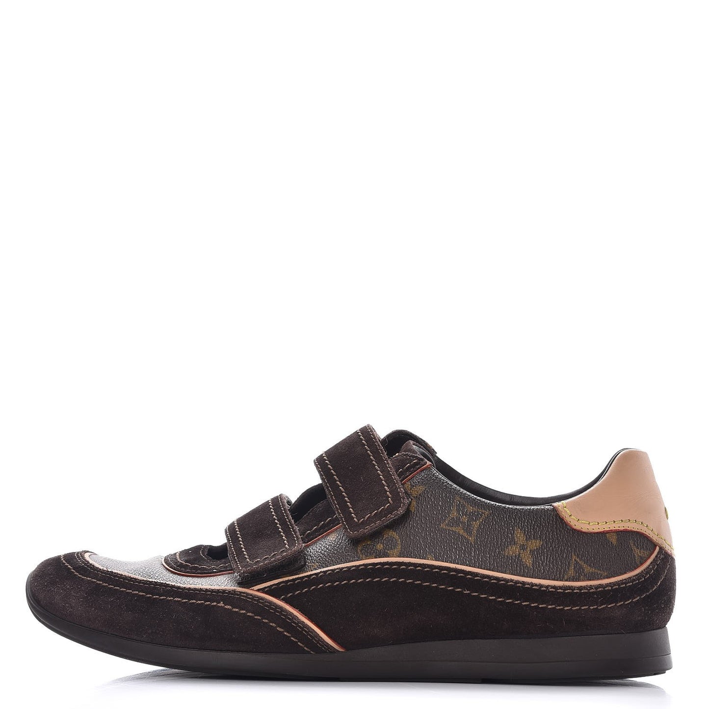 Suede Monogram Speeding Velcro Sneakers 8.5