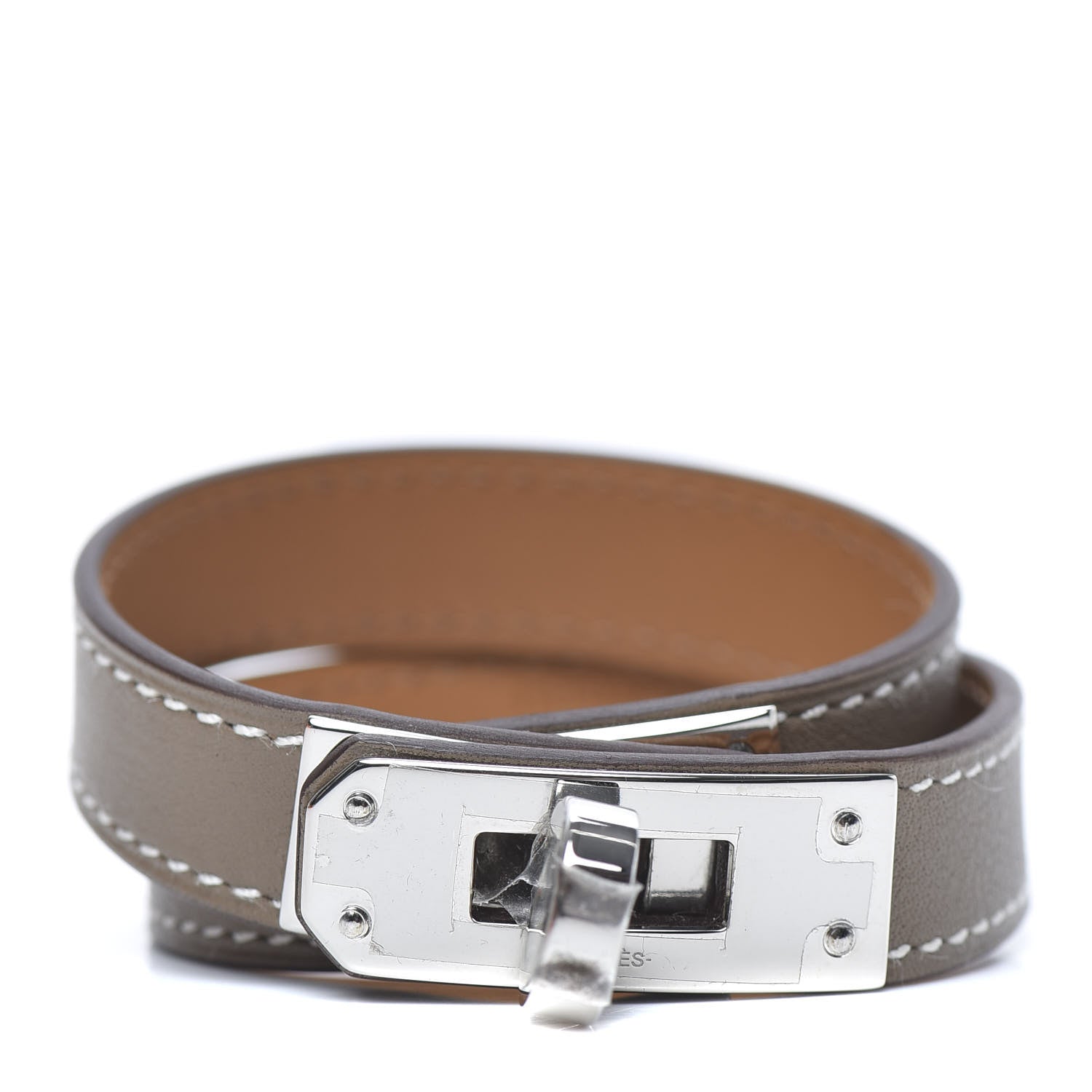 Hermes Swift Kelly Double Tour Bracelet T1 Etoupe 1 of 6