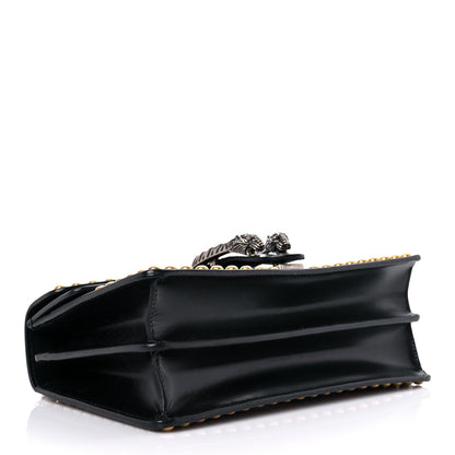 Gucci Calfskin Floral Embroidered Studded Small Dionysus Shoulder Bag Black 4 of 15