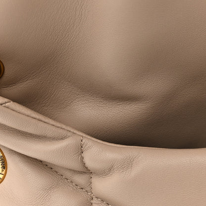 Saint Laurent Lambskin Quilted Small Loulou Puffer Monogram Chain Satchel Dark Beige 13 of 13