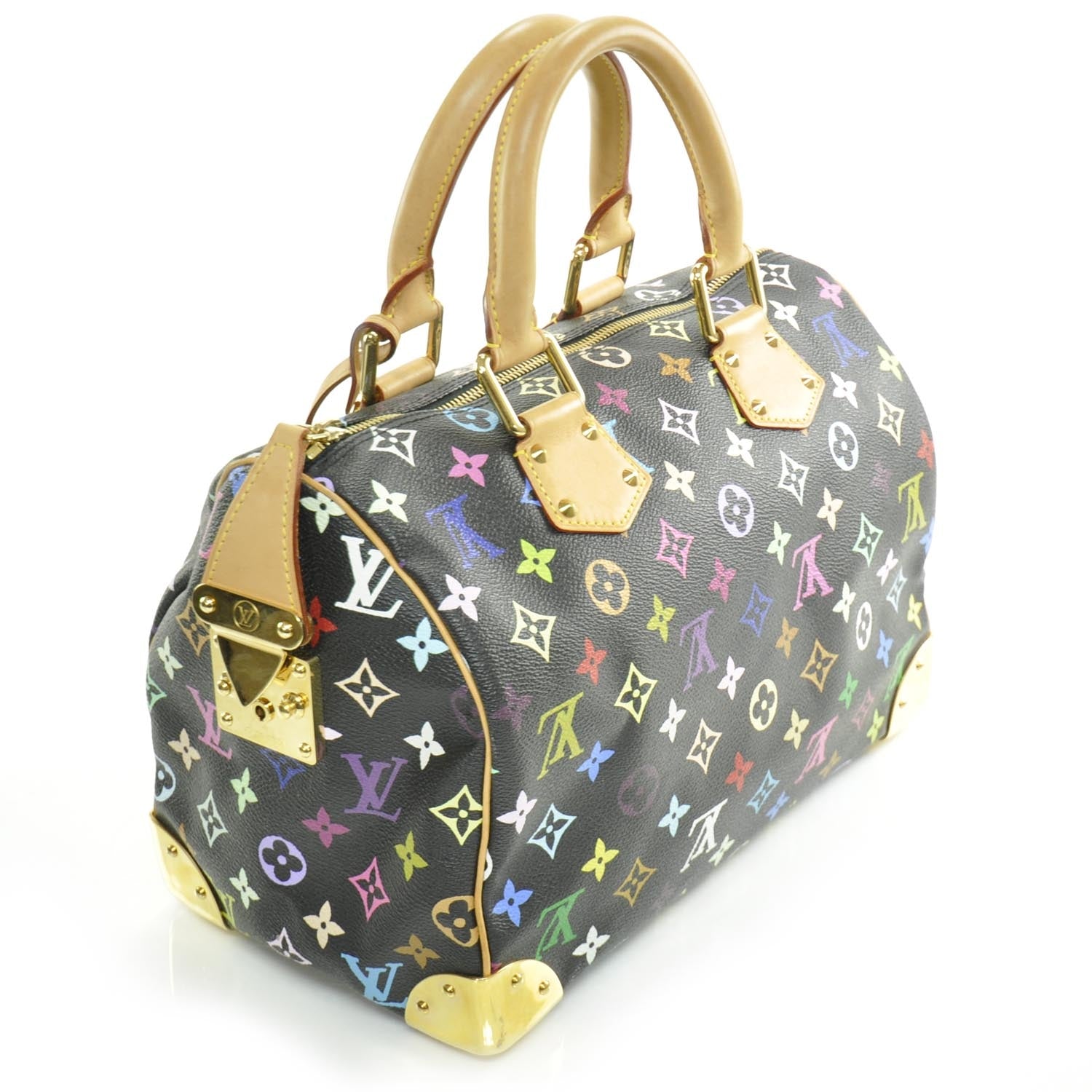 Louis Vuitton Monogram Multicolor Speedy 30 Black 3 of 9