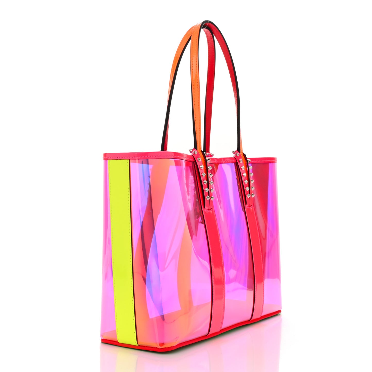 PVC Spikes East West Cabata Tote Pink