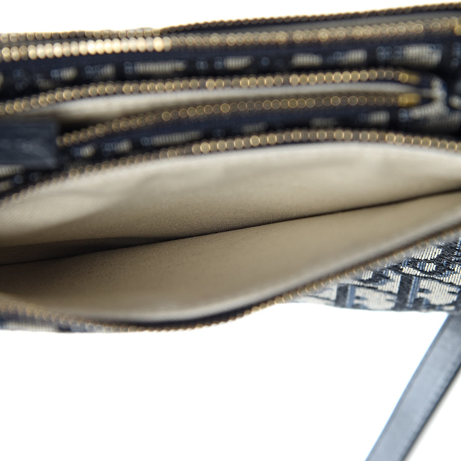 Christian Dior Oblique Saddle Pouch With Strap Navy Blue 5 of 10