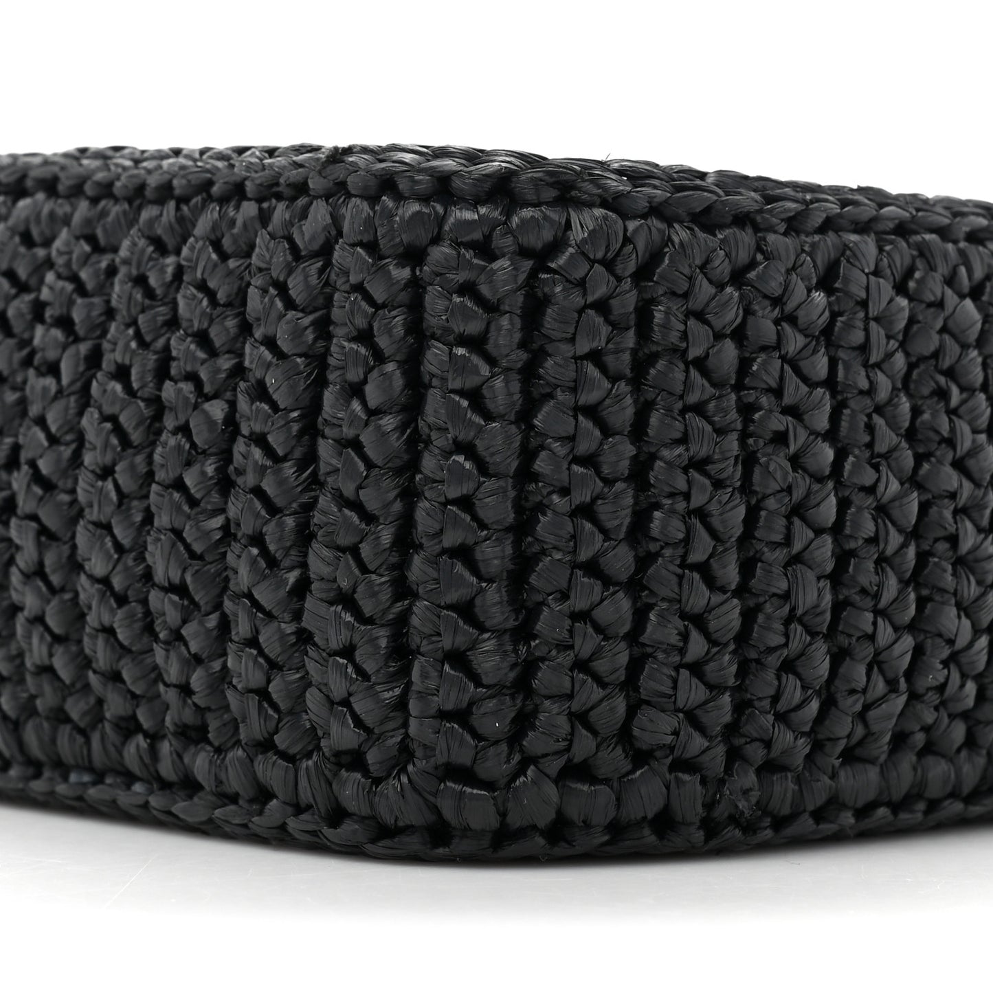 Yarn Raffia Effect Crochet Re-Edition 2005 Shoulder Bag Black