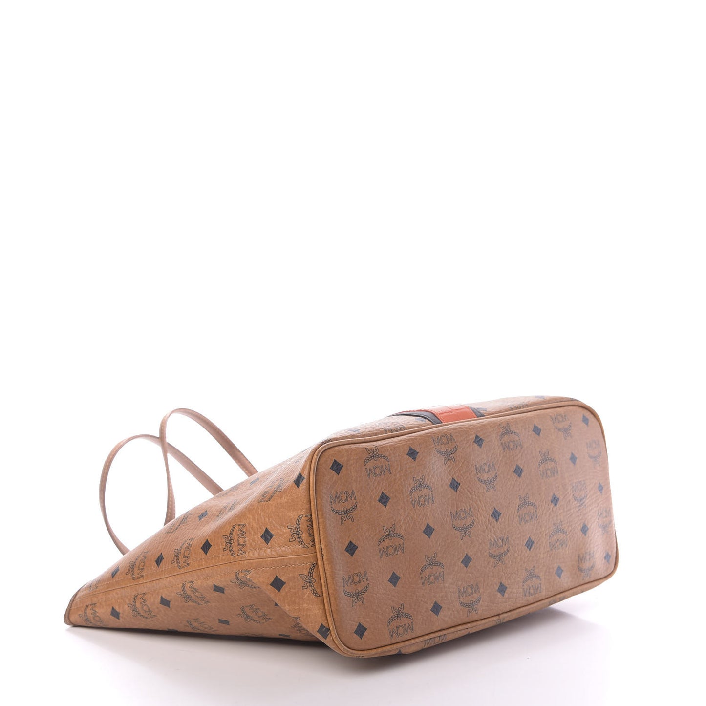 Visetos Crocodile Embossed Medium Liz Shopper Tote Cognac