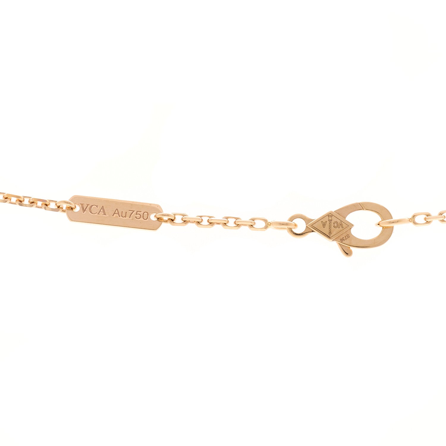 Van Cleef & Arpels 18K Rose Gold Diamond Mother of Pearl Two Butterfly Pendant Necklace 4 of 5