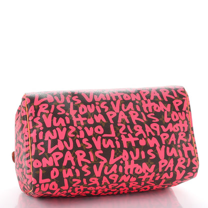 Louis Vuitton Monogram Graffiti Speedy 30 Fuchsia 4 of 12