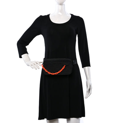 Louis Vuitton Taurillon Monogram Uniformes Solar Ray Soft Pochette Volga Belt Bag Black 2 of 10