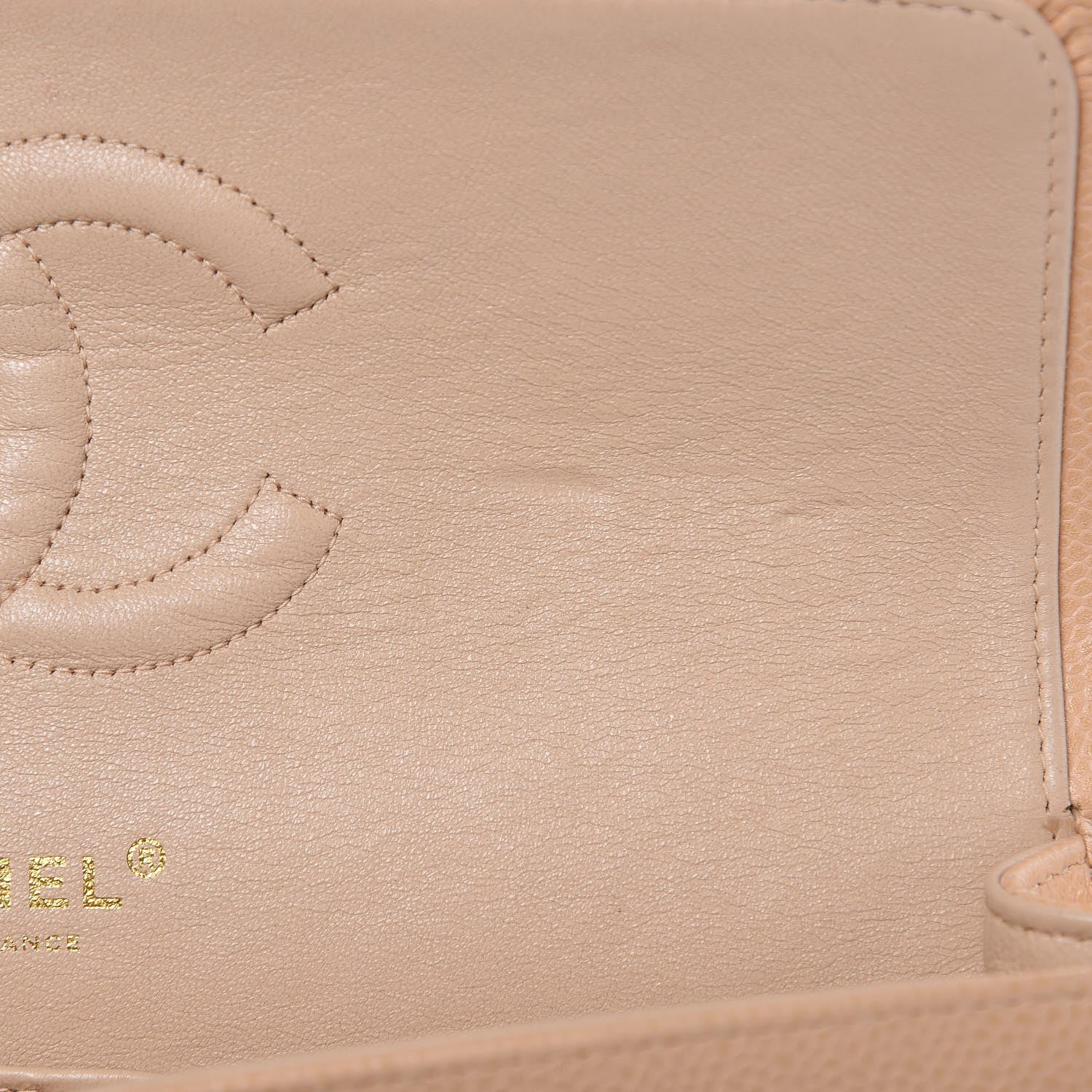 Chanel Caviar Quilted Medium Double Flap Beige 10 of 11