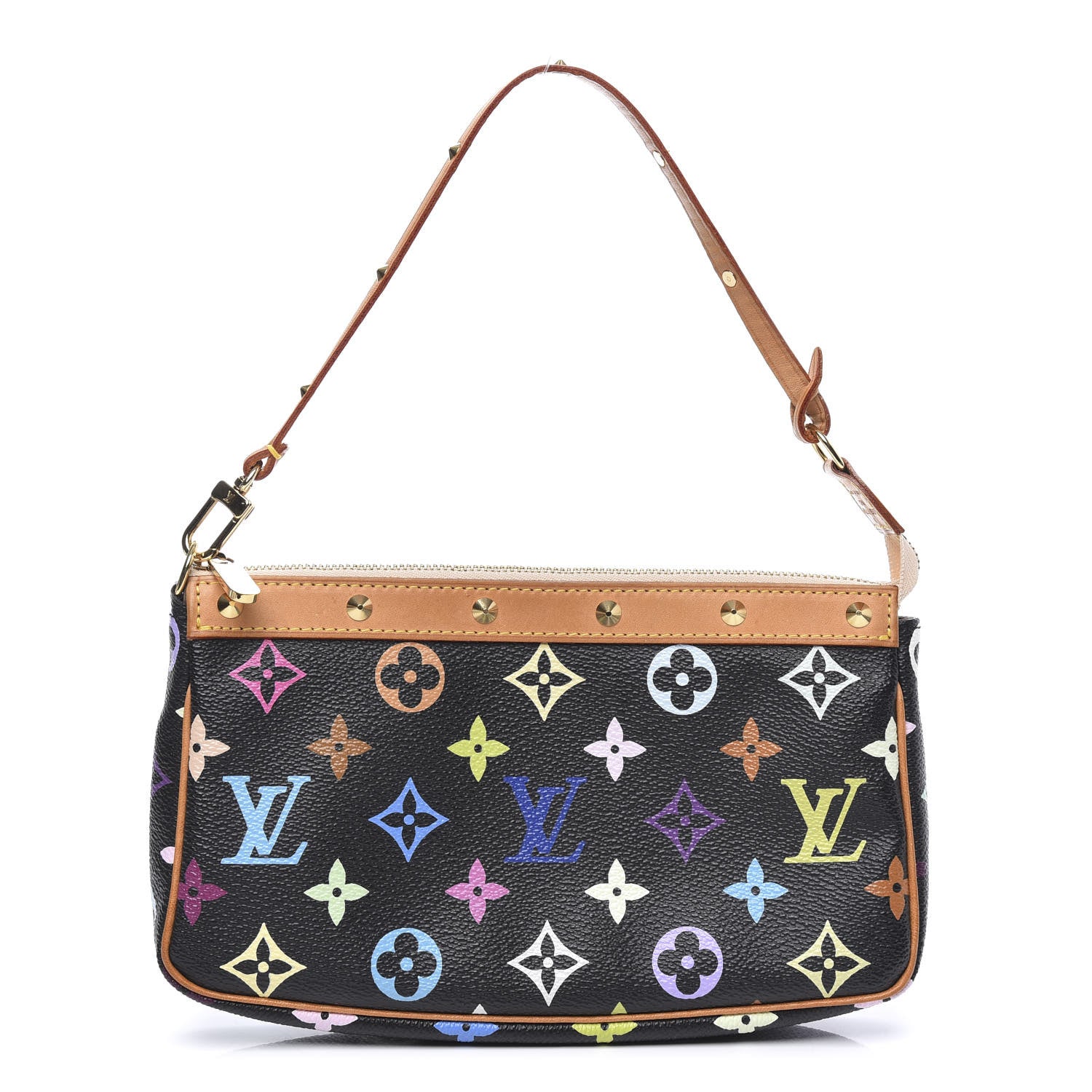 Louis Vuitton Monogram Multicolor Pochette Accessories Black 1 of 10