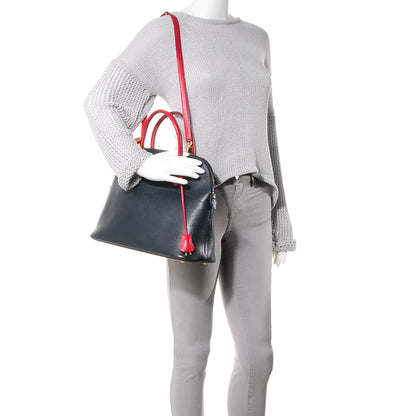 Hermes Courchevel Bi Color Bolide 35 Indigo Rouge Vif 2 of 8