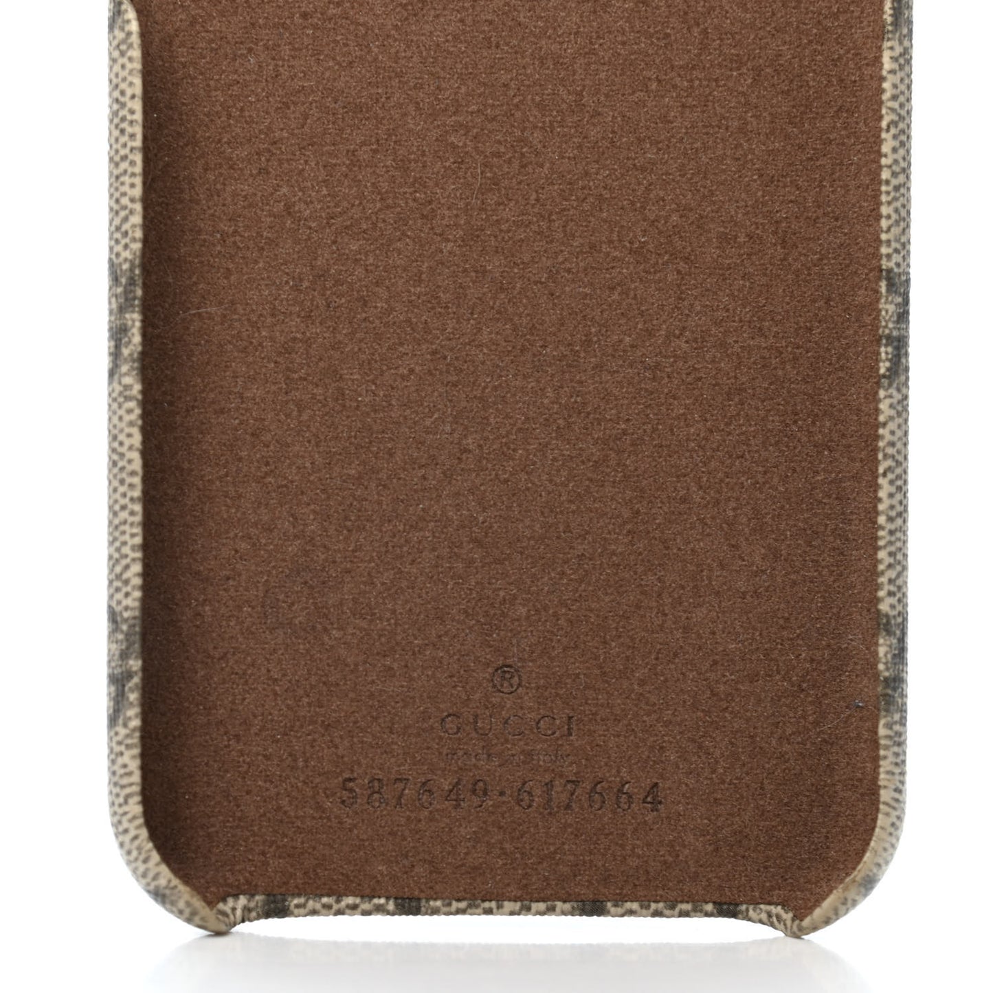 GG Supreme Monogram Top Handle iPhone X/XS Case Beige