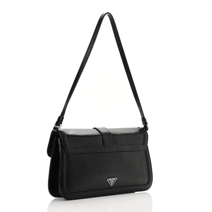 Prada Goatskin Flap Bag Black 3 of 10