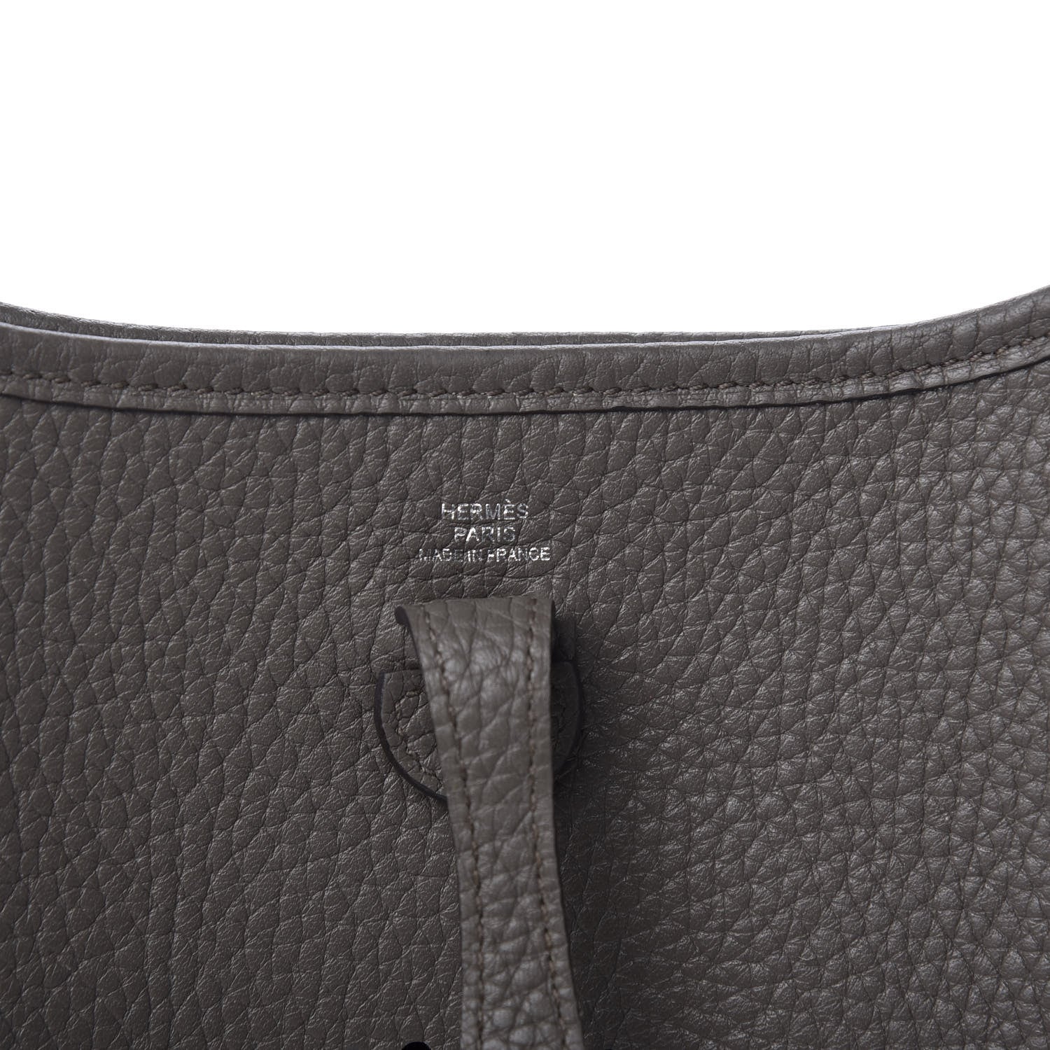 Hermes Taurillon Clemence Amazone Evelyne TPM Etain Rouge Casaque 6 of 12