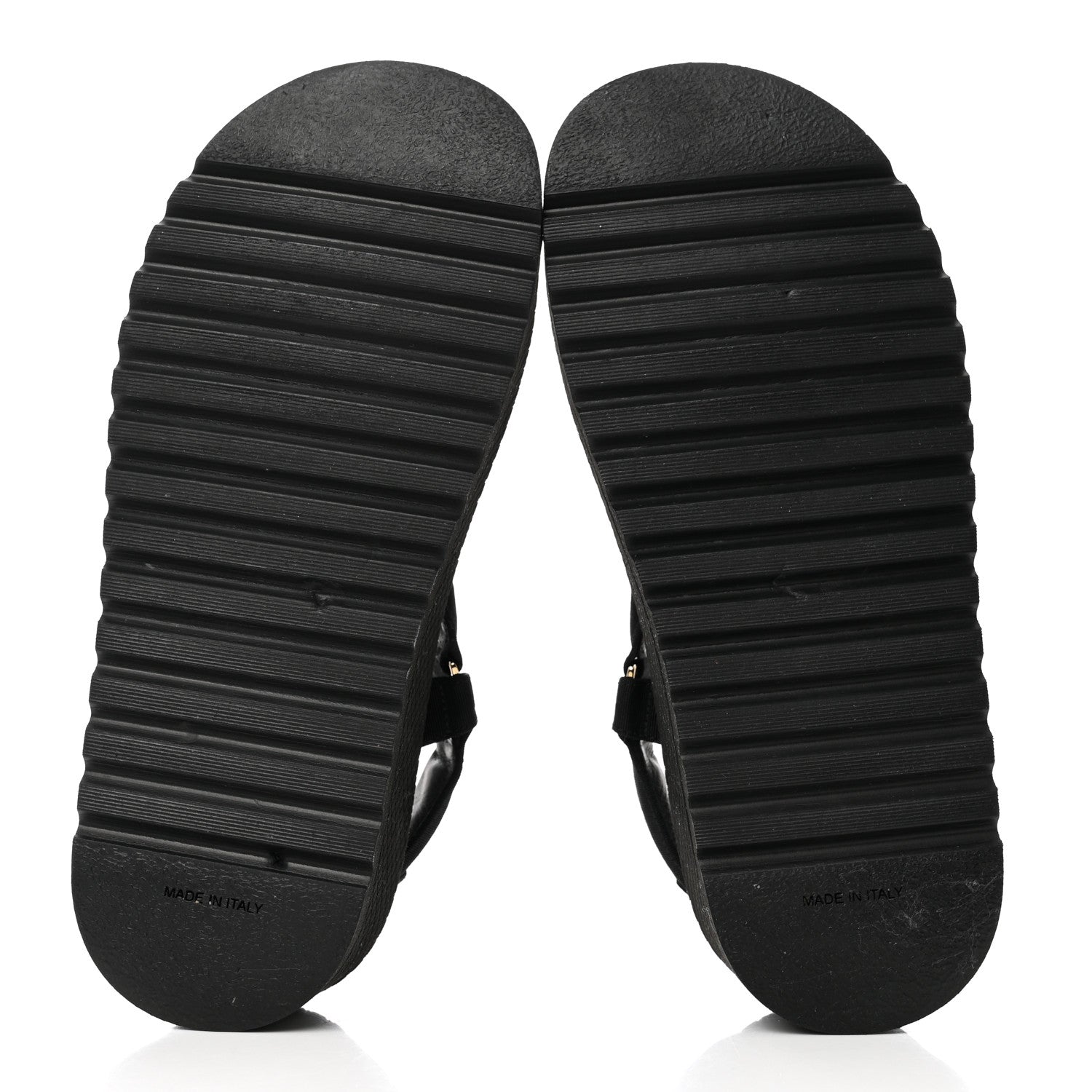 Chanel Grosgrain Quilted CC Logo Platform Sandals 36 Black 5 of 9