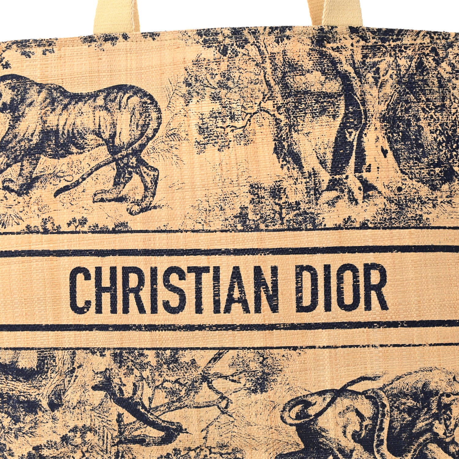 Christian Dior Straw Dioriviera Tote Beige 8 of 13