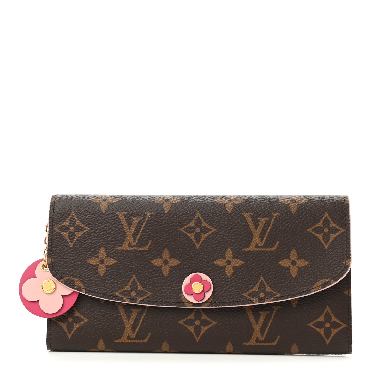 Monogram Bloom Flower Emilie Wallet Fuchsia