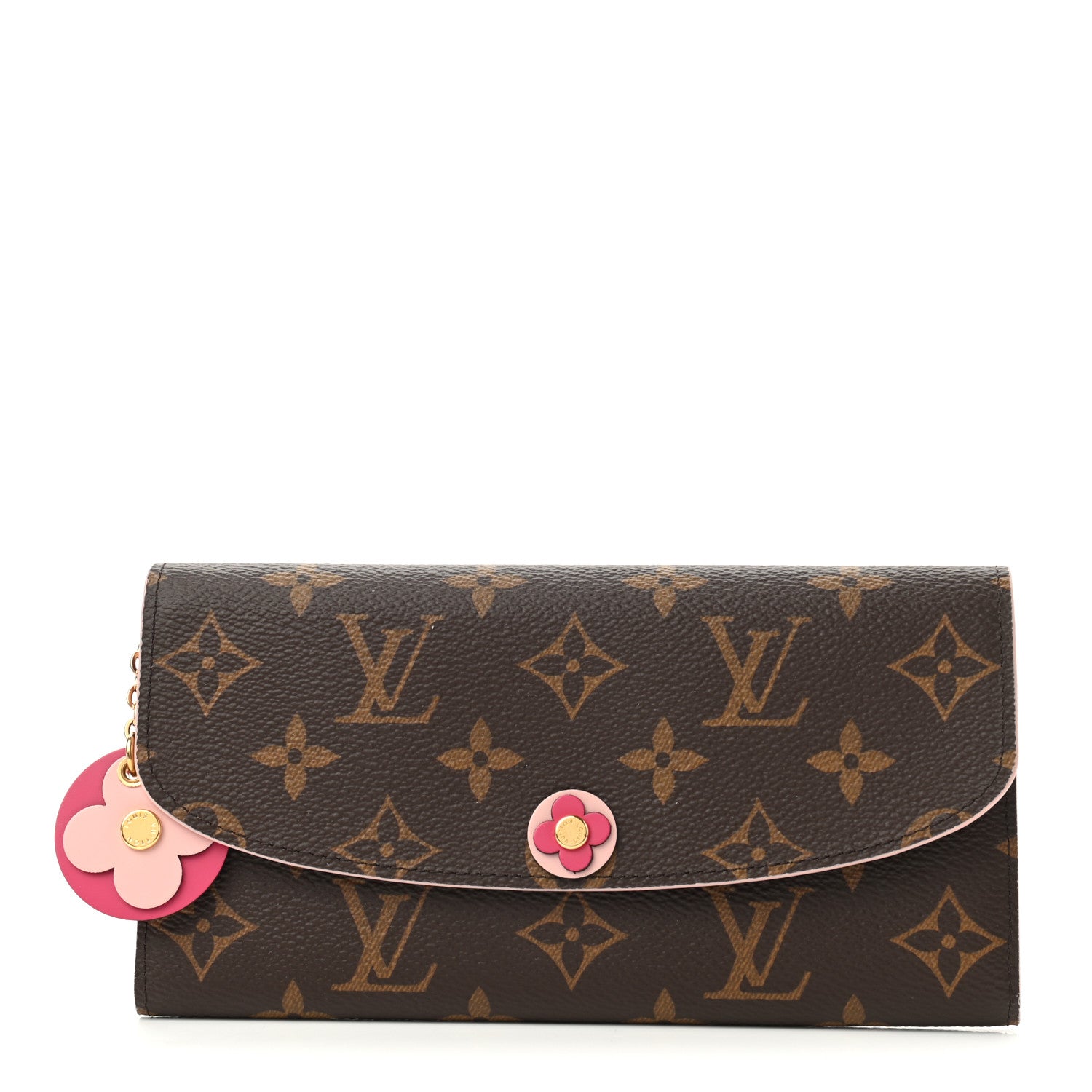 Louis Vuitton Monogram Bloom Flower Emilie Wallet Fuchsia 1 of 7