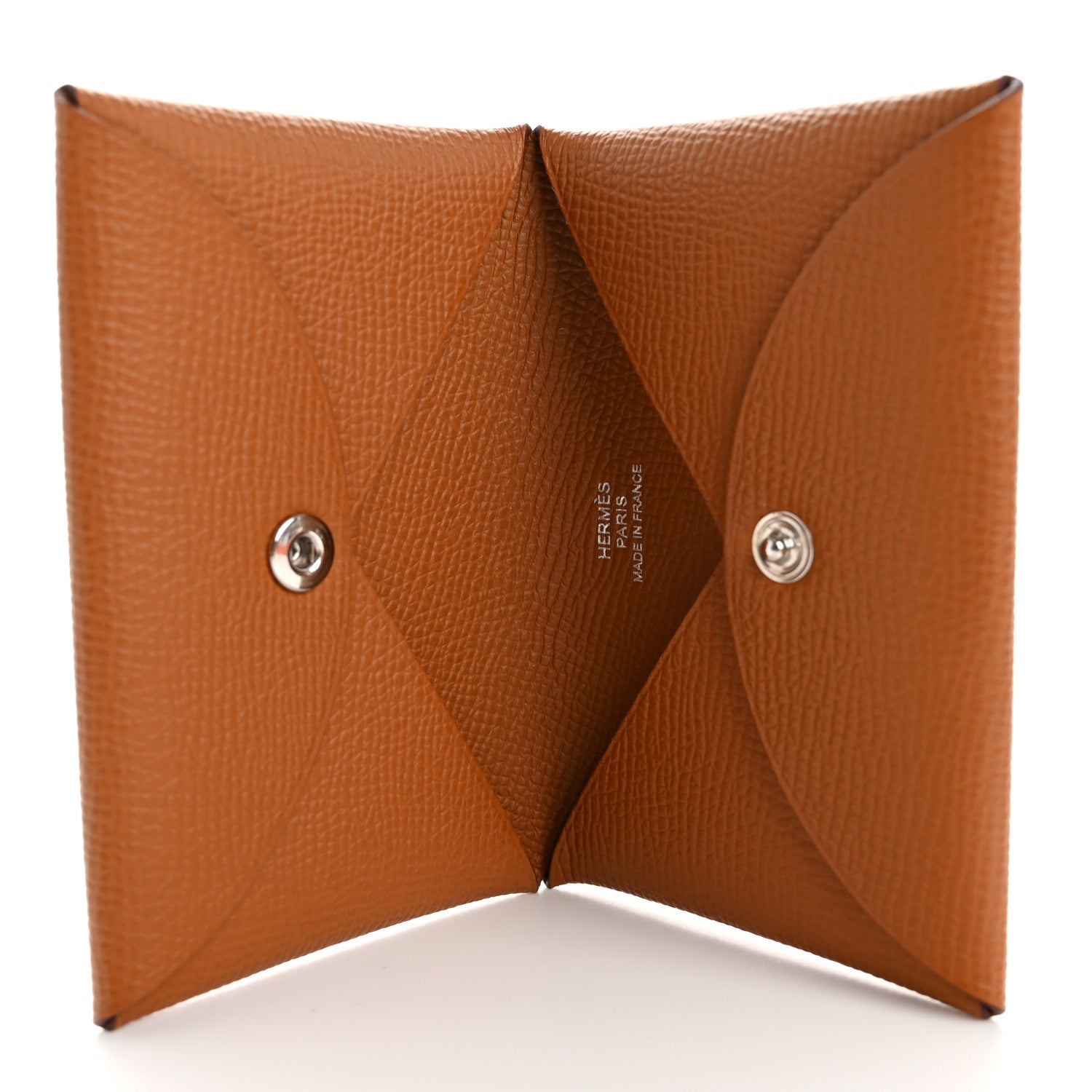 Hermes Epsom Calvi Card Case Gold 5 of 10