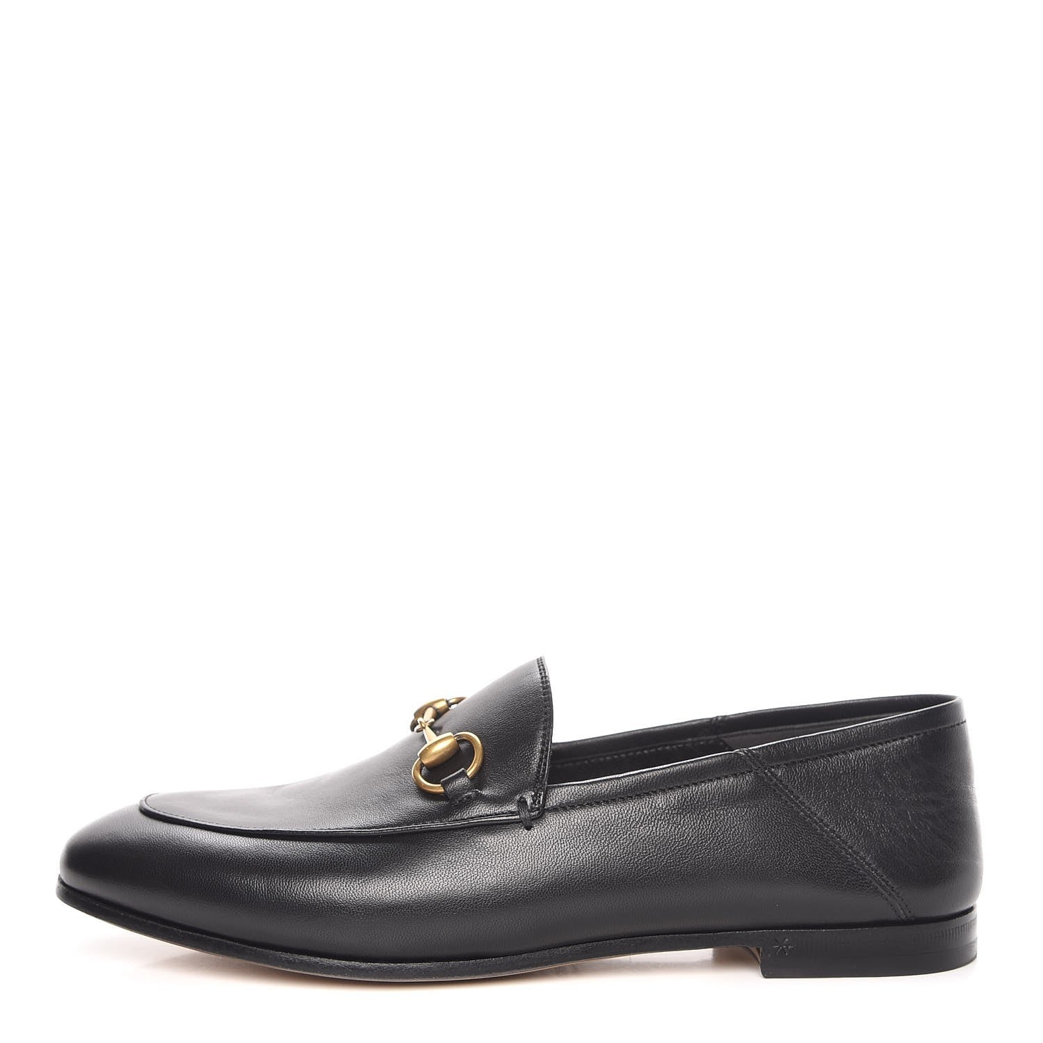 Gucci Lambskin Womens Brixton Horsebit Loafers 36.5 Black 9 of 18
