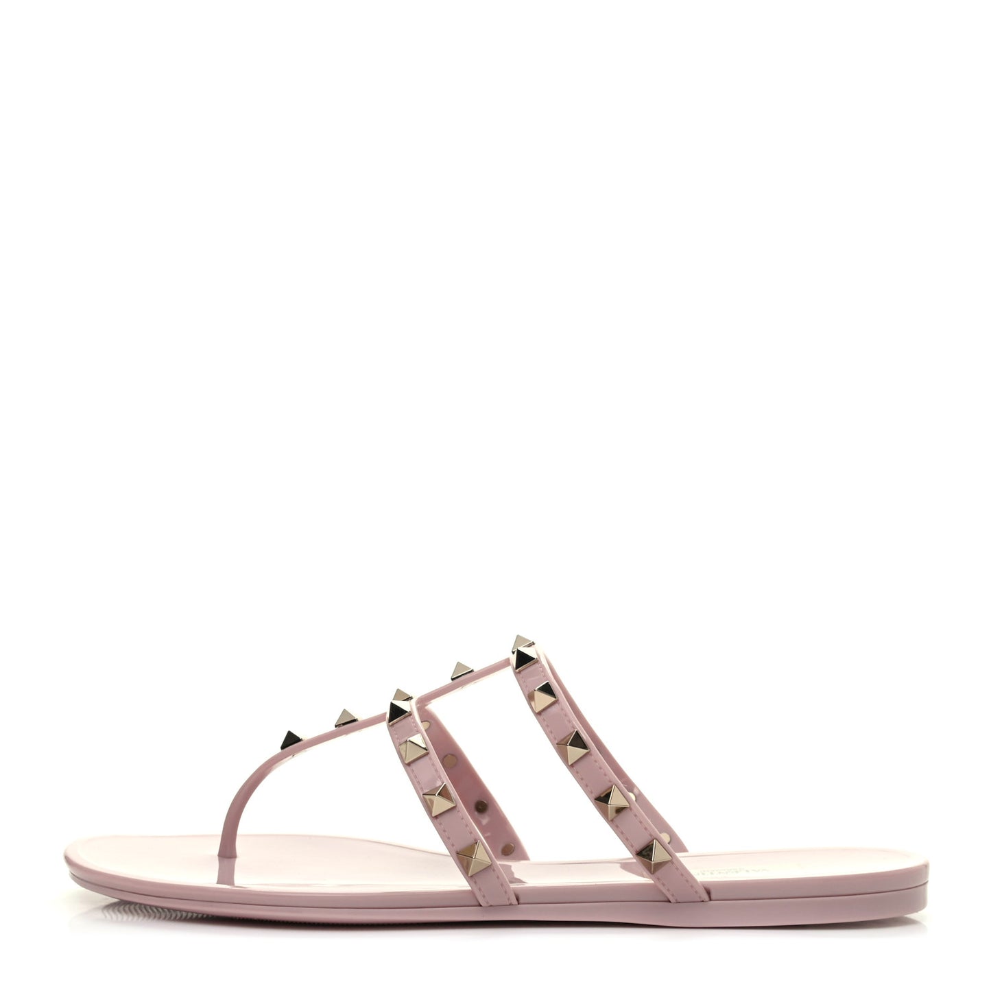 PVC Jelly Rockstud Caged Thong Sandals 40 Water Rose