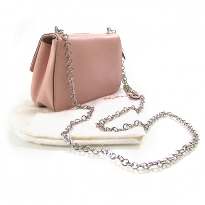 FASHIONPHILE SALVATOREFERRAGAMOCalfskinEmbossedShoulderBagPink 3 of 8