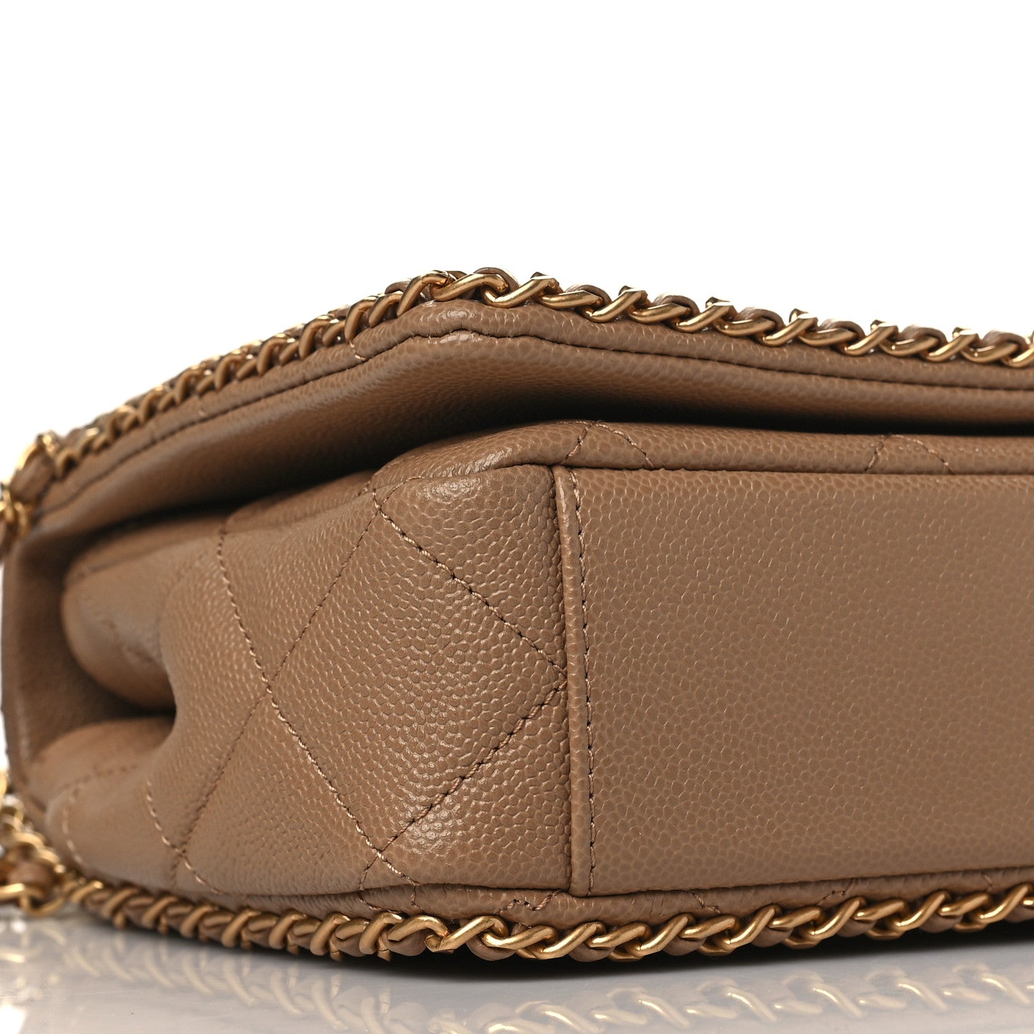 Chanel Caviar Quilted Never Ending Chain Flap Beige 8 of 10