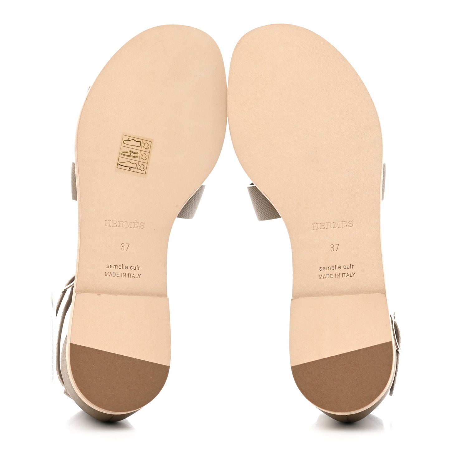 Epsom Santorini Sandals 37 Etoupe