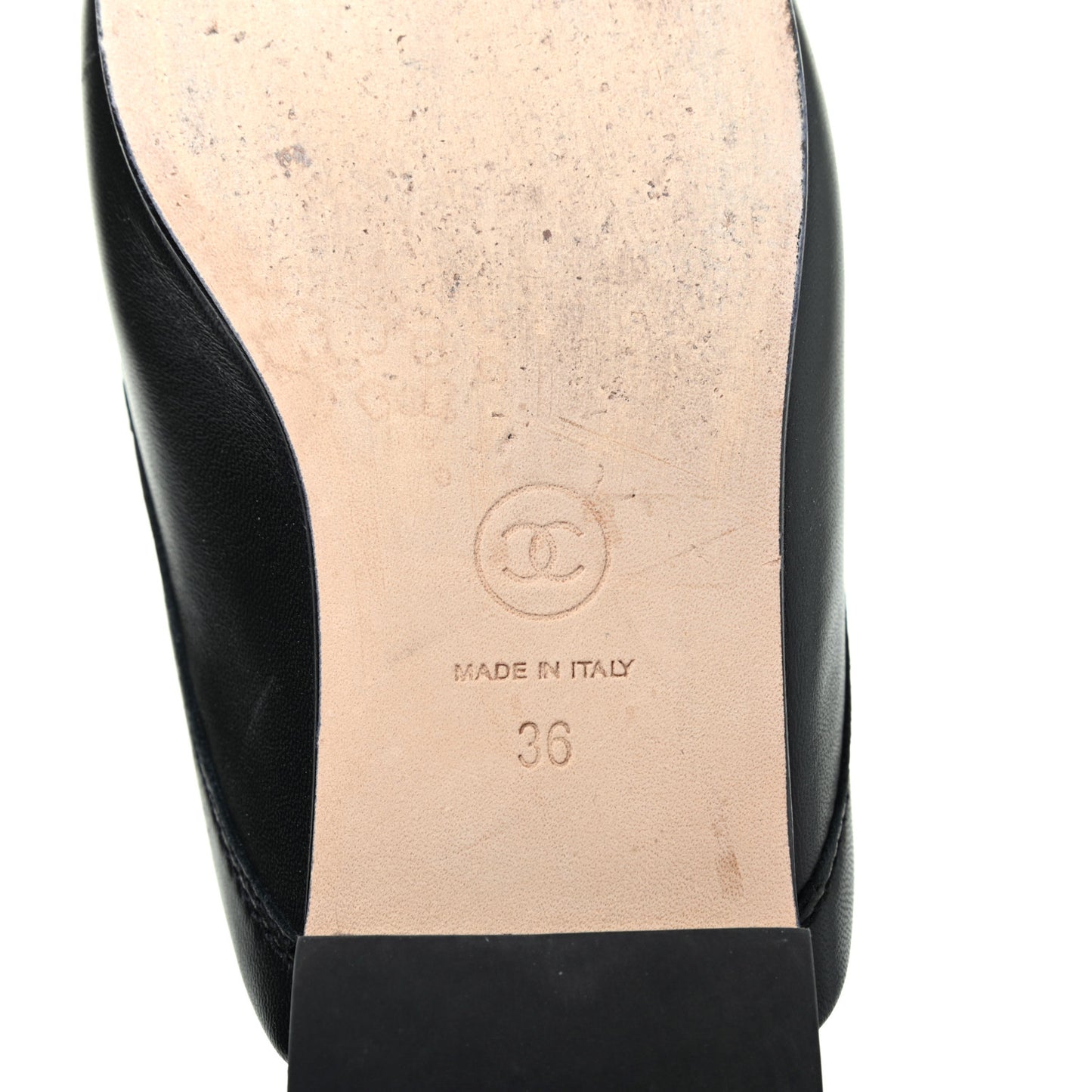 Lambskin CC Mules 36 Black