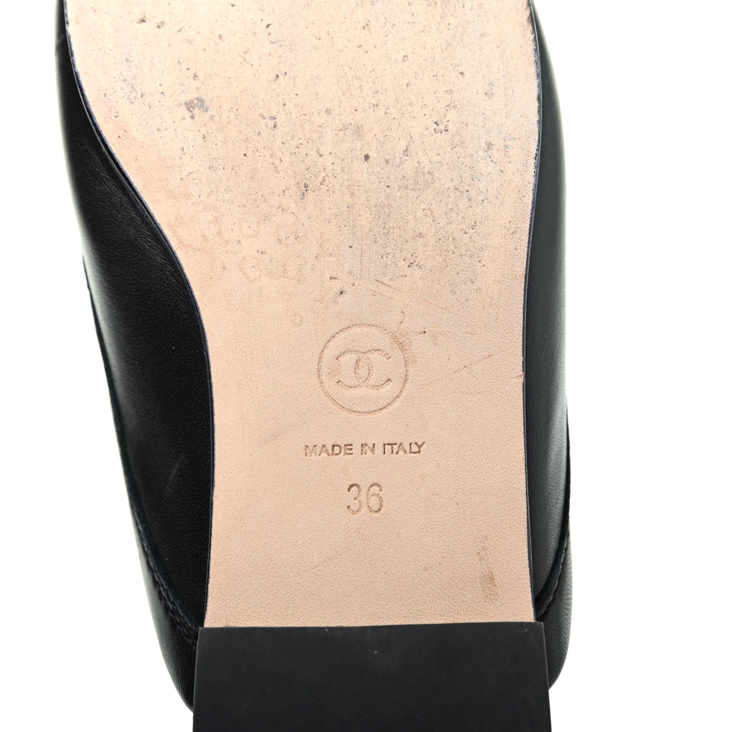 Chanel Lambskin CC Mules 36 Black 6 of 15