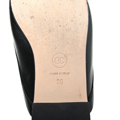 Chanel Lambskin CC Mules 36 Black 6 of 15