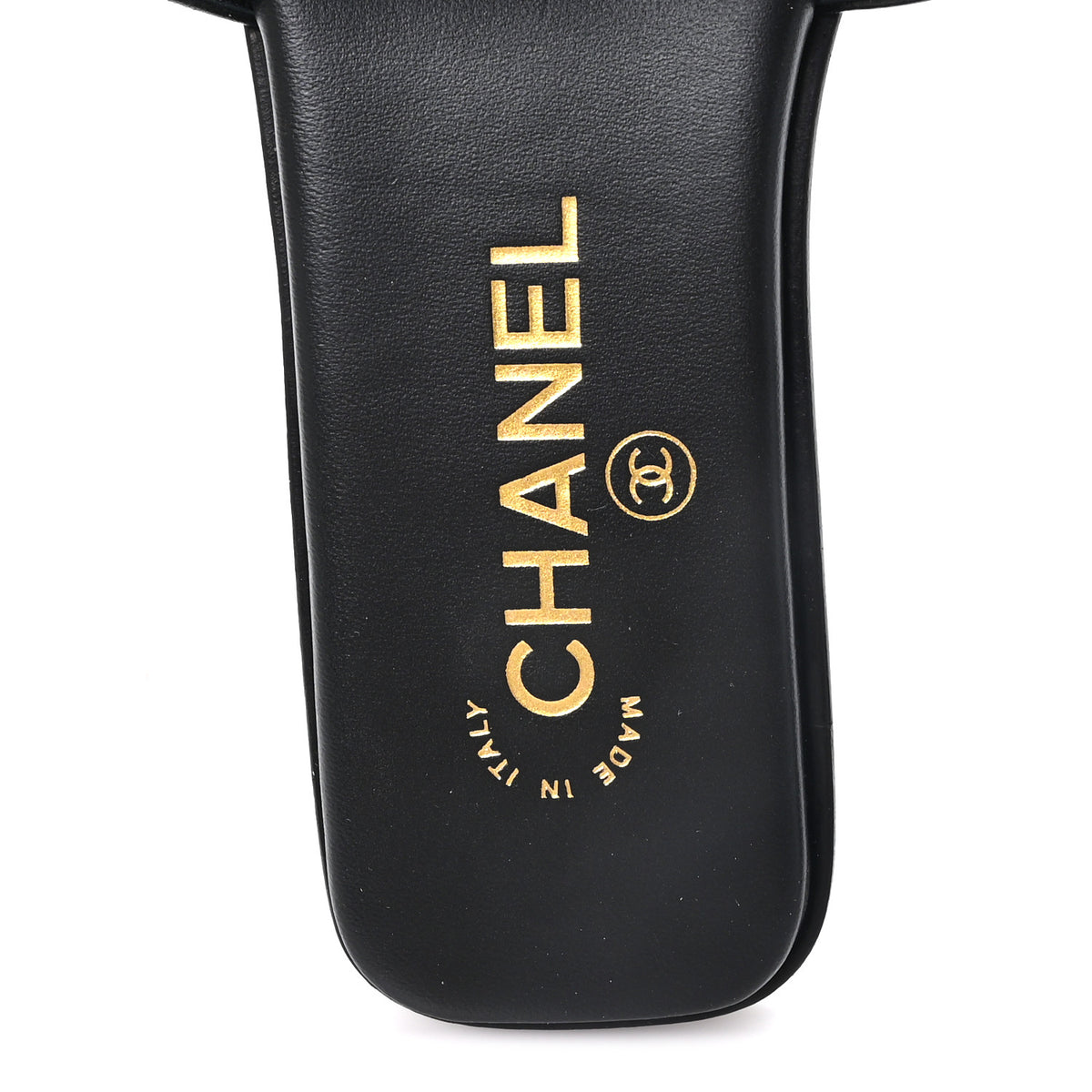 Chanel Lambskin CC Cut Out Mules Sandals 39 Black 8 of 10