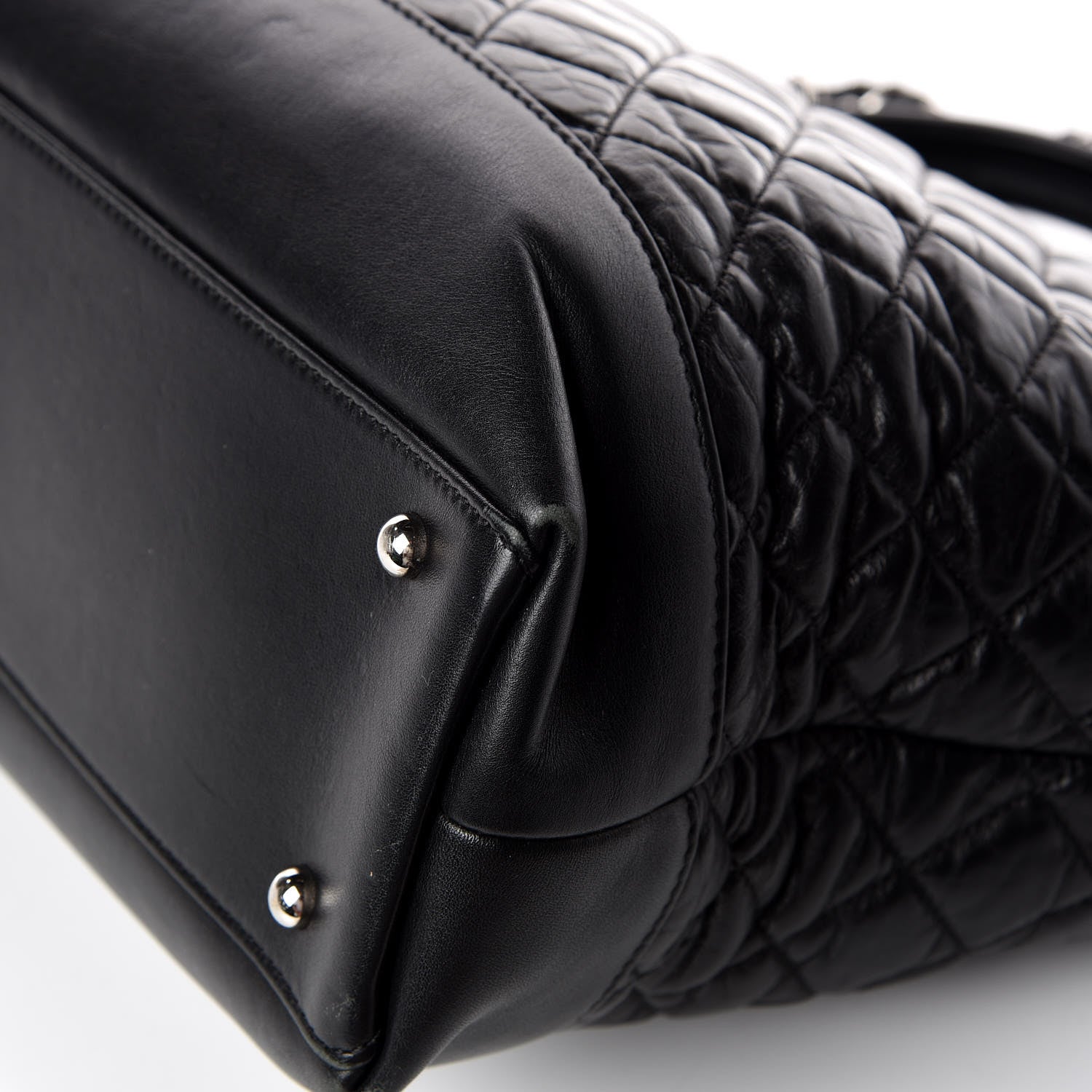 Chanel Aged Calfskin Quilted Be CC Tote Black 14 of 19