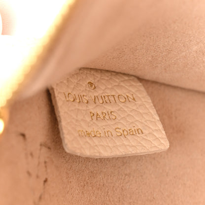 Louis Vuitton Empreinte Monogram Giant Neverfull MM Pochette Creme Rose Trianon 6 of 8