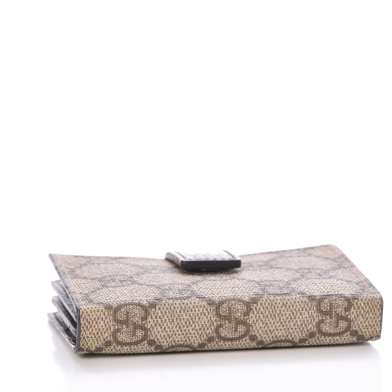 Gucci Monogram GG Plus Avel Card Holder Wallet Beige Ebony Cocoa 4 of 8