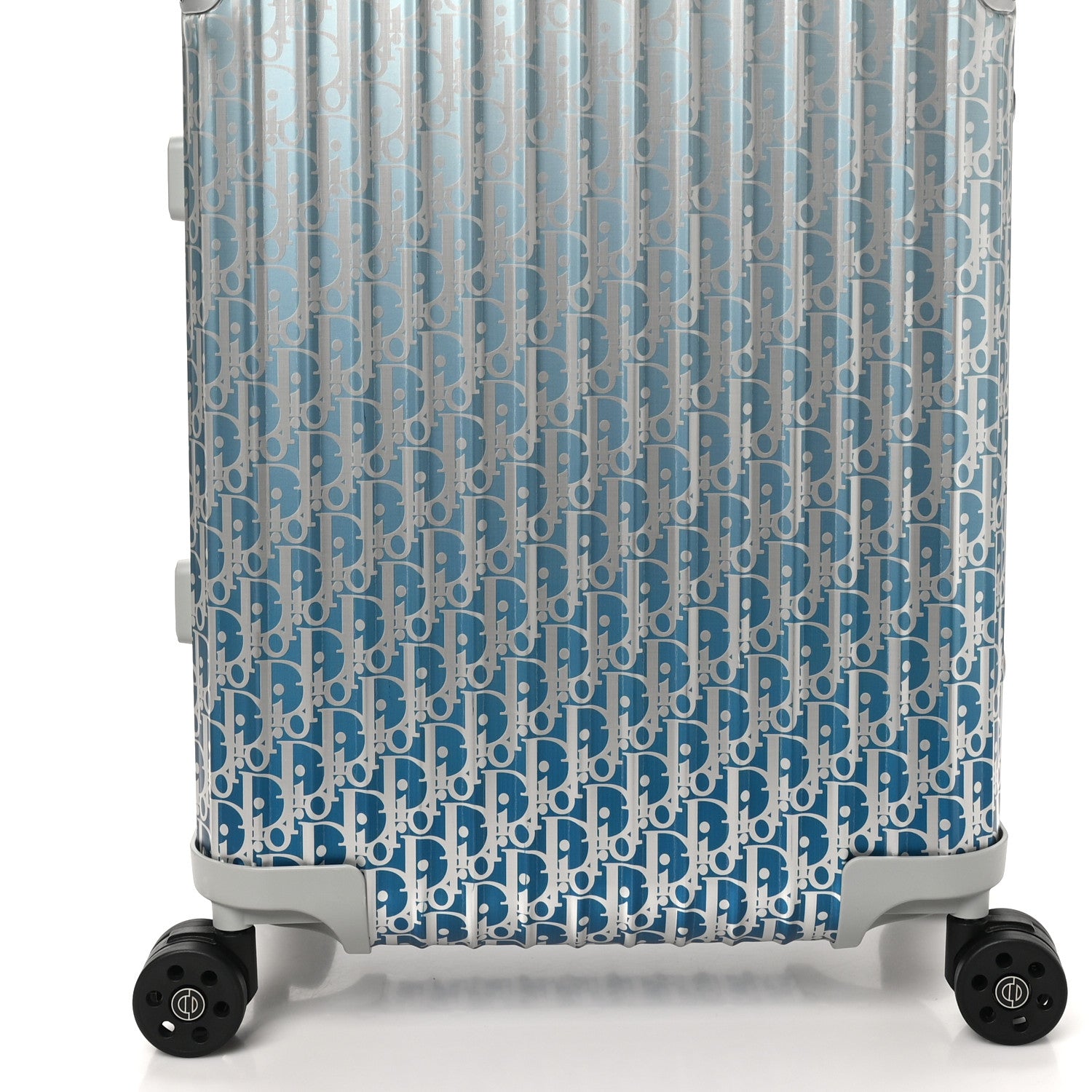 Christian Dior X RIMOWA Aluminum Gradient Cabin Luggage Blue Multi 4 of 8
