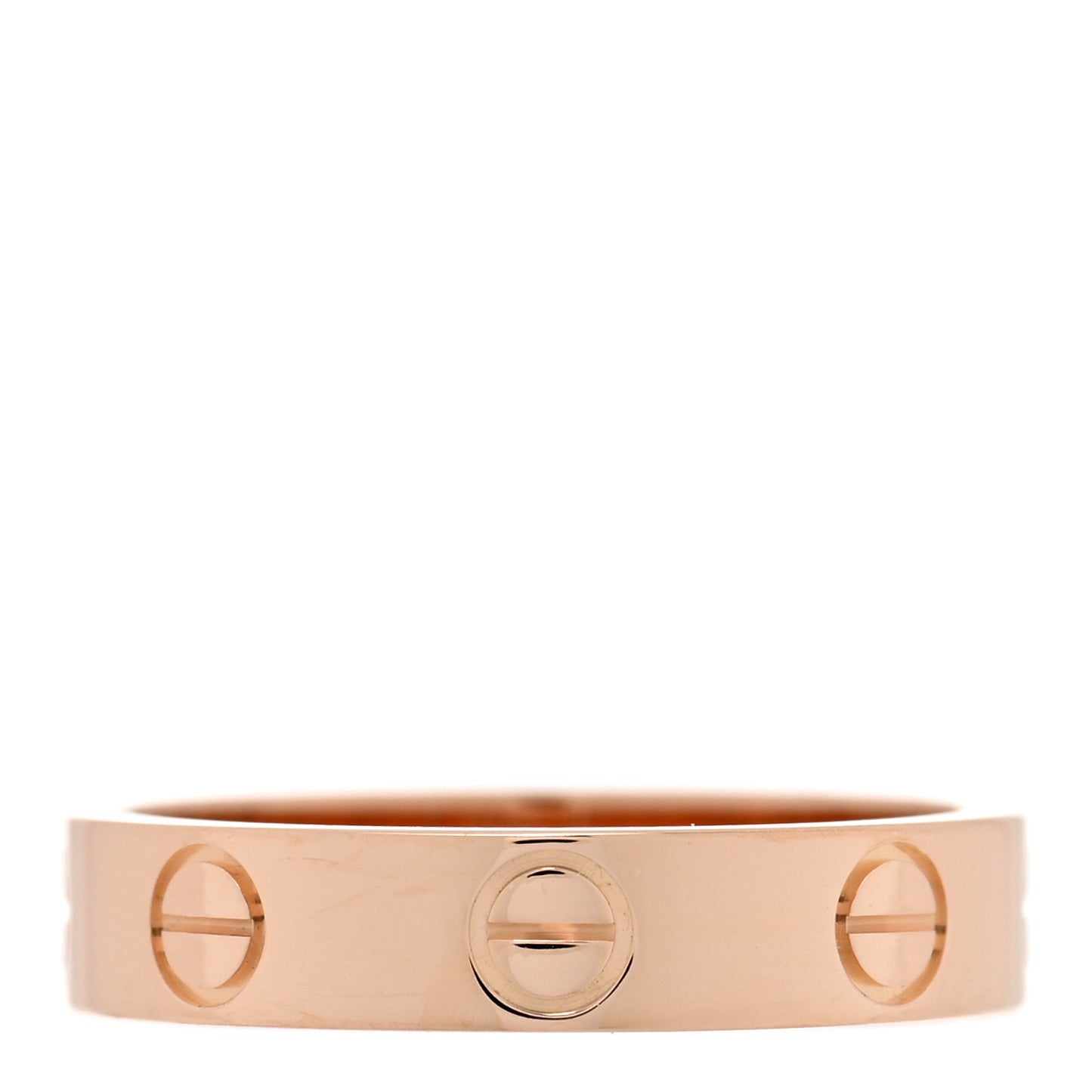 18K Pink Gold 3.5mm LOVE Wedding Band Ring 48 4.5