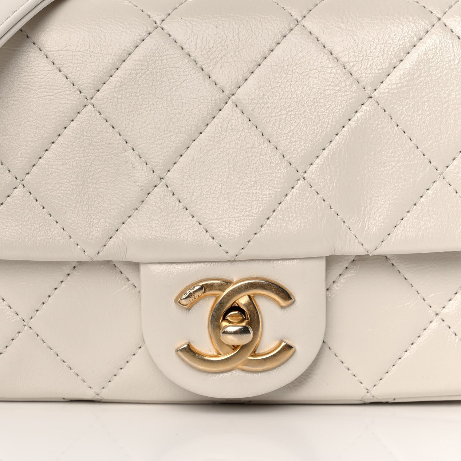 Chanel Calfskin Quilted Mini Crystal Pearls Rectangular Flap White 8 of 12