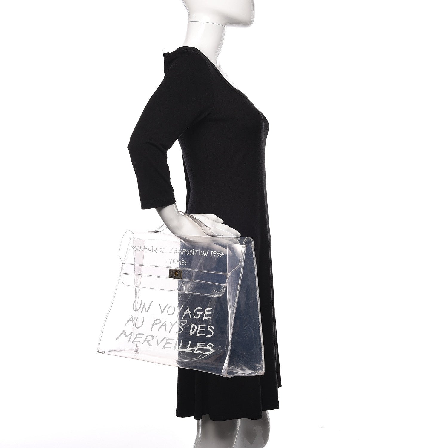 Hermes Vinyl Souvenir De L'Exposition Kelly Transparent 2 of 10